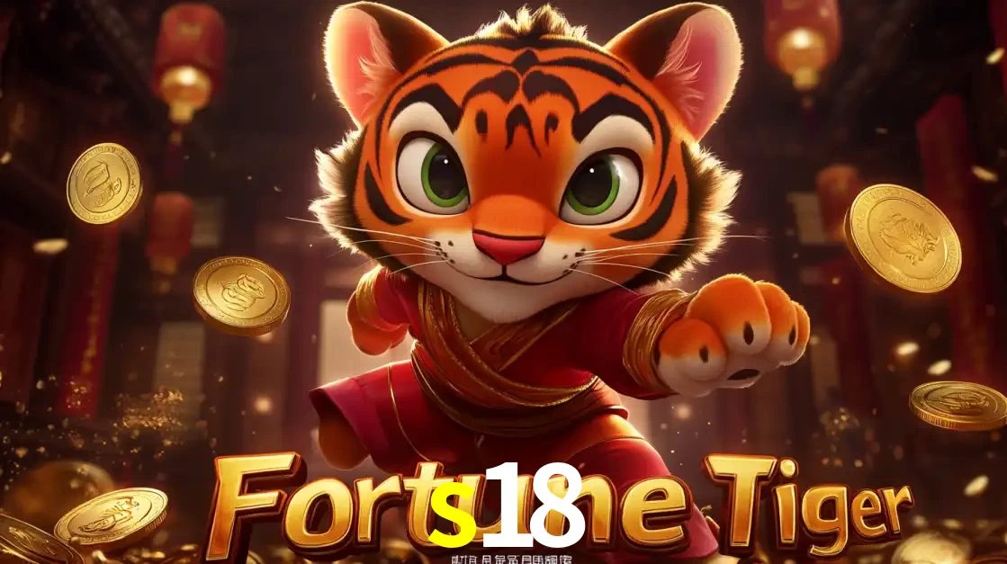 O carismático mascote do jogo de slot Fortune Tiger, um tigre fofo em pose de artes marciais, pronto para trazer sorte e multiplicadores de ganhos no cassino online s18.